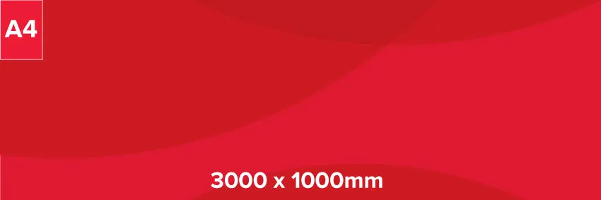3000mm x 1000mm Printed Flag