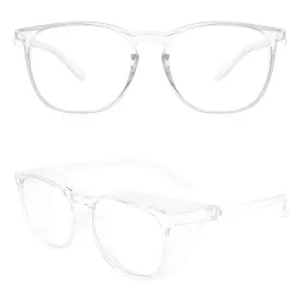 Alsenor Safety Glasses Anti Fog Goggles Protective Eyewear Blue Light Blocking Anti Dust UV Protection Glasses For Men Women (Transparent)