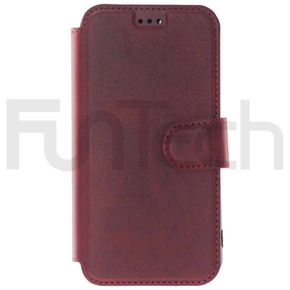 Apple, iPhone 6/6S, Leather Wallet Case, Color Red.