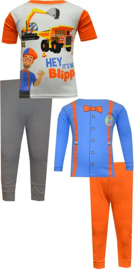 Blippi Look Alike Toddler Costume 4 Pc Cotton Pajamas