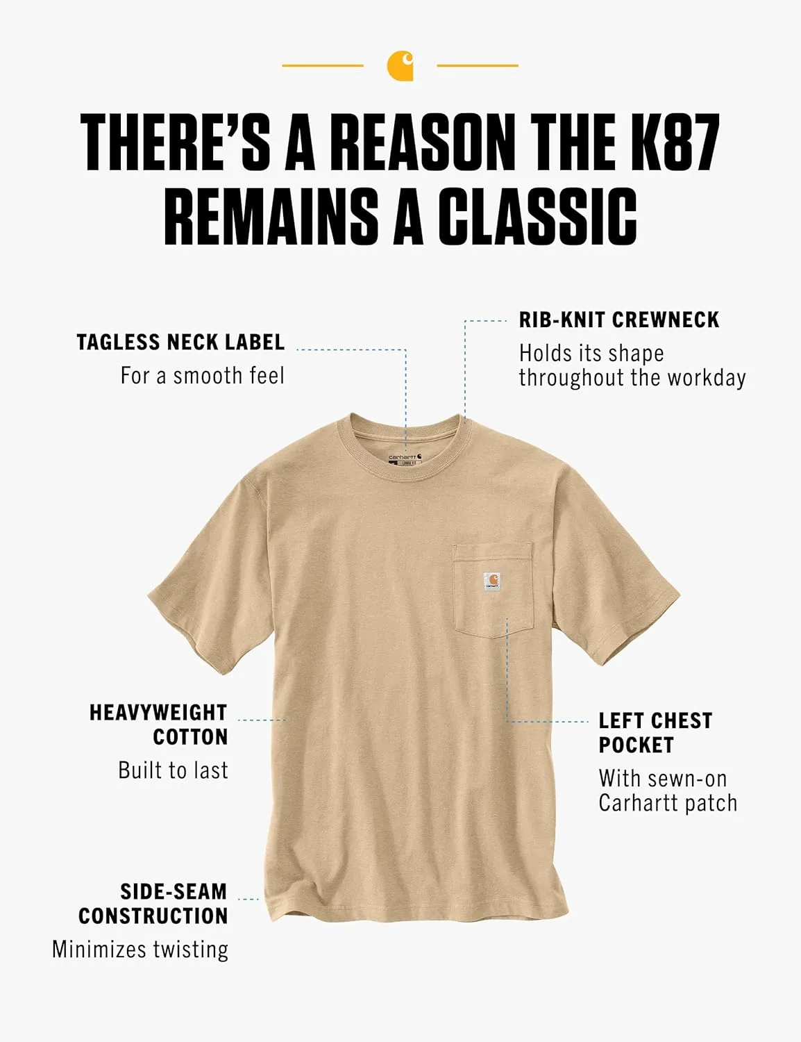 Carhartt Men's Loose Fit Heavyweight Short-Sleeve Pocket T-Shirt (Also Available in Big & Tall)