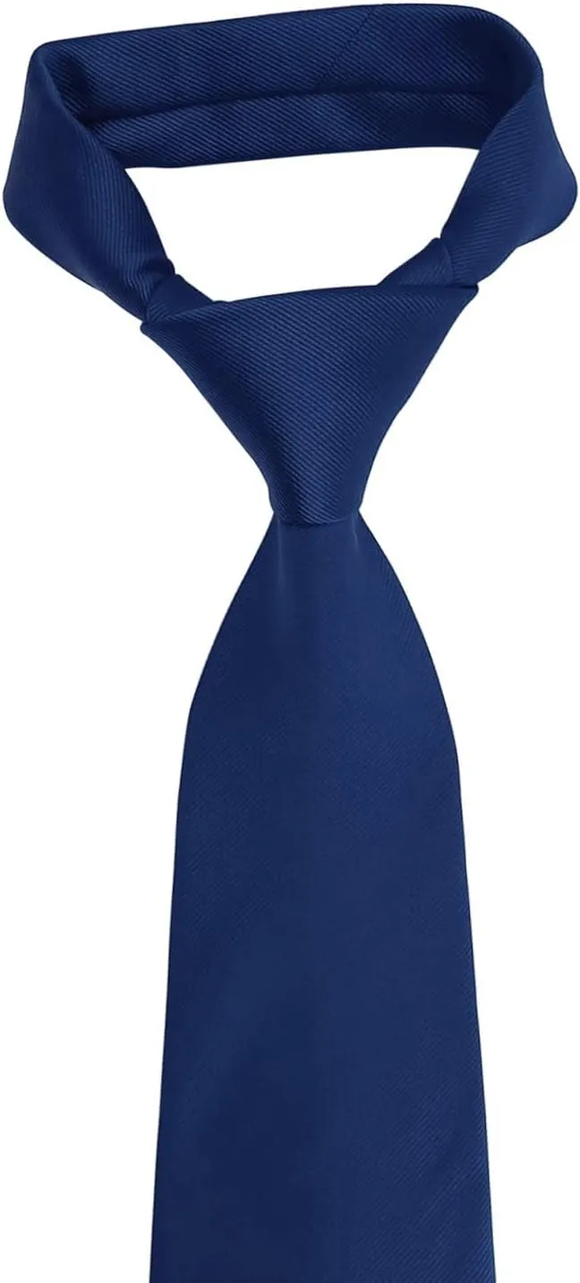 DecTwig Men's Ties Solid Color Formal Neckties 3.15" (8CM) Black Ties For Men