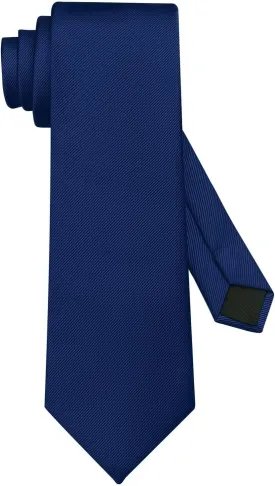DecTwig Men's Ties Solid Color Formal Neckties 3.15" (8CM) Black Ties For Men