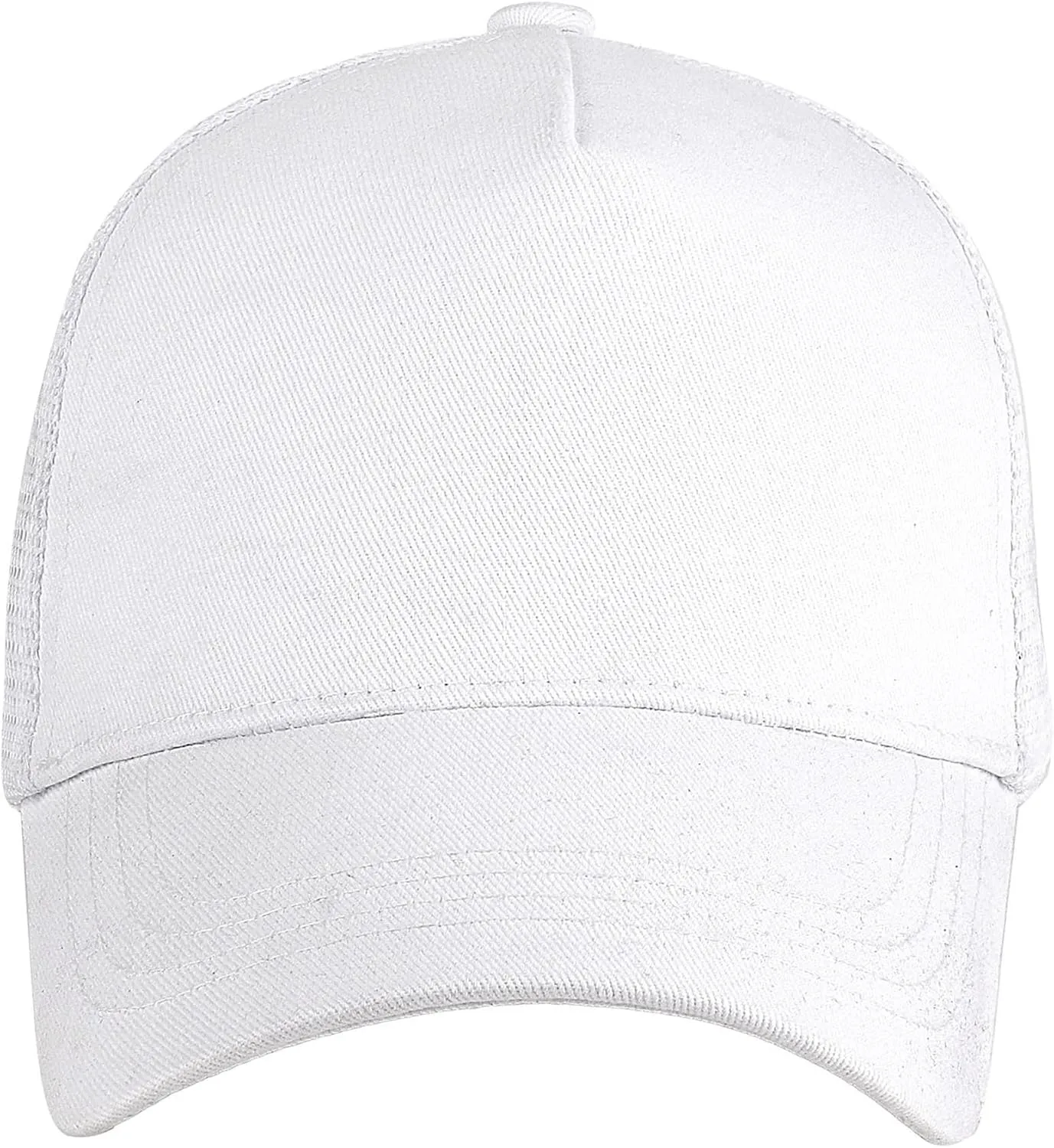 Falari 5-Panel Mesh Baseball Cap, Trucker Hat, Structured Plain Design, Cotton, Adjustable Size