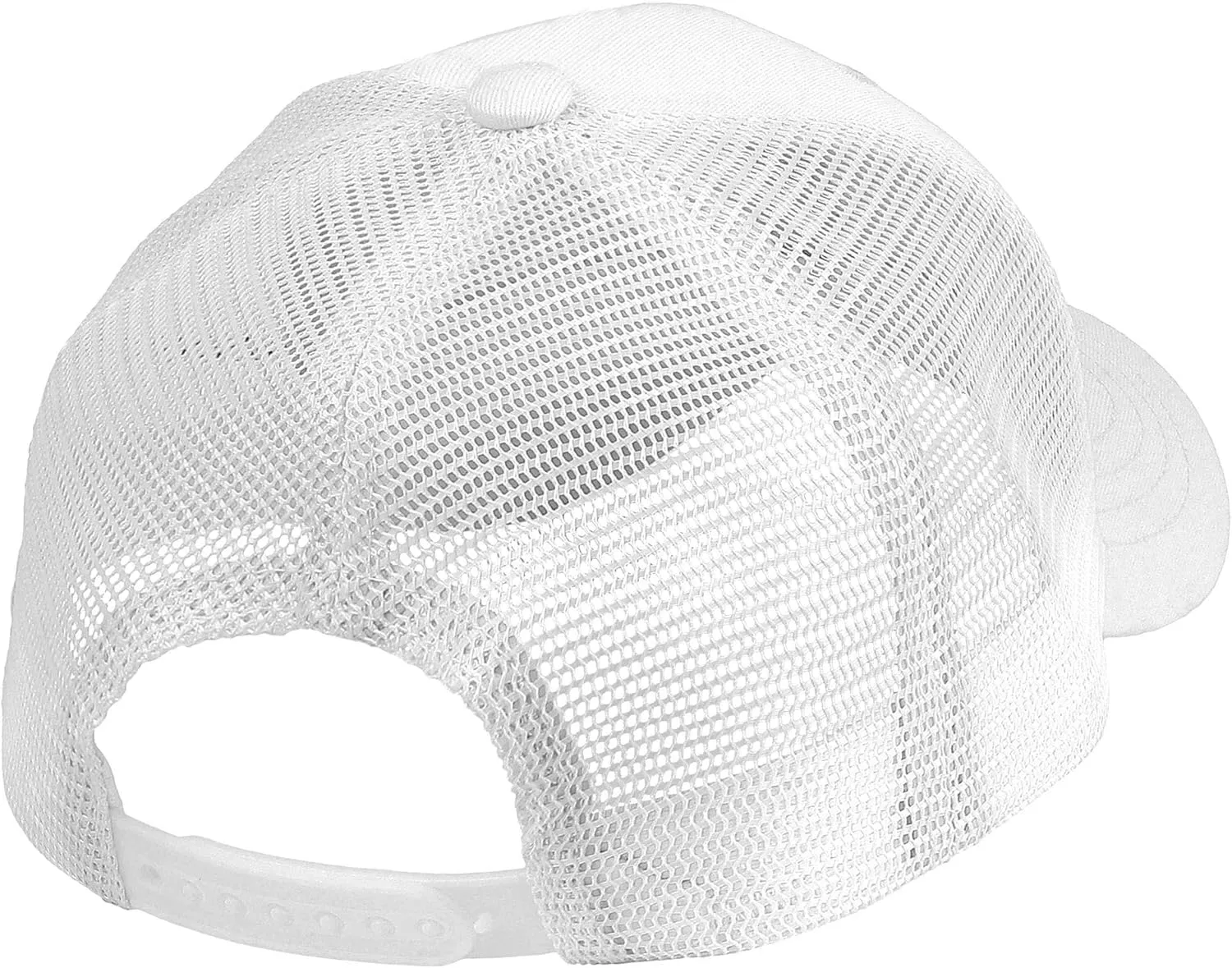 Falari 5-Panel Mesh Baseball Cap, Trucker Hat, Structured Plain Design, Cotton, Adjustable Size