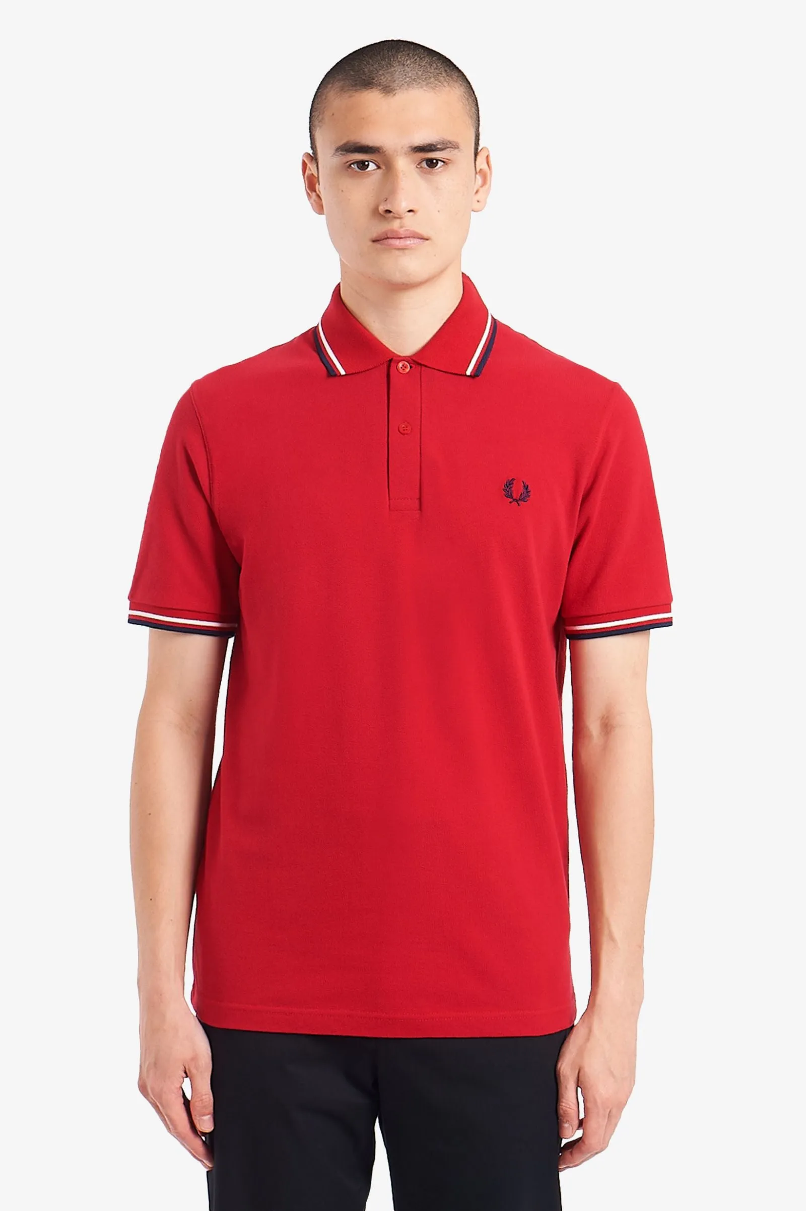 Fred Perry Polo Salsa / White / Blue