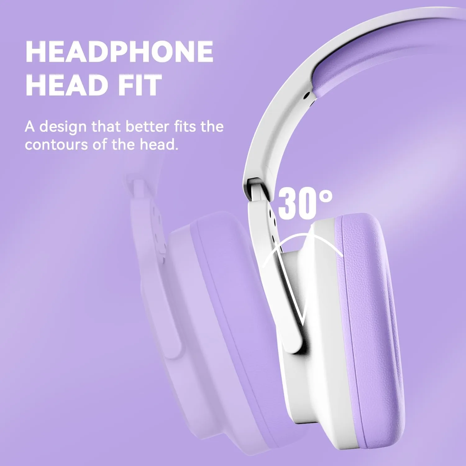 Gaming Headset for PC/PS4/PS5/Xbox One/Switch, Stereo Surround Sound Gaming Headphones with Noise Canceling Flexible Mic, Computer Headset with 3.5mm Jack(Purple)