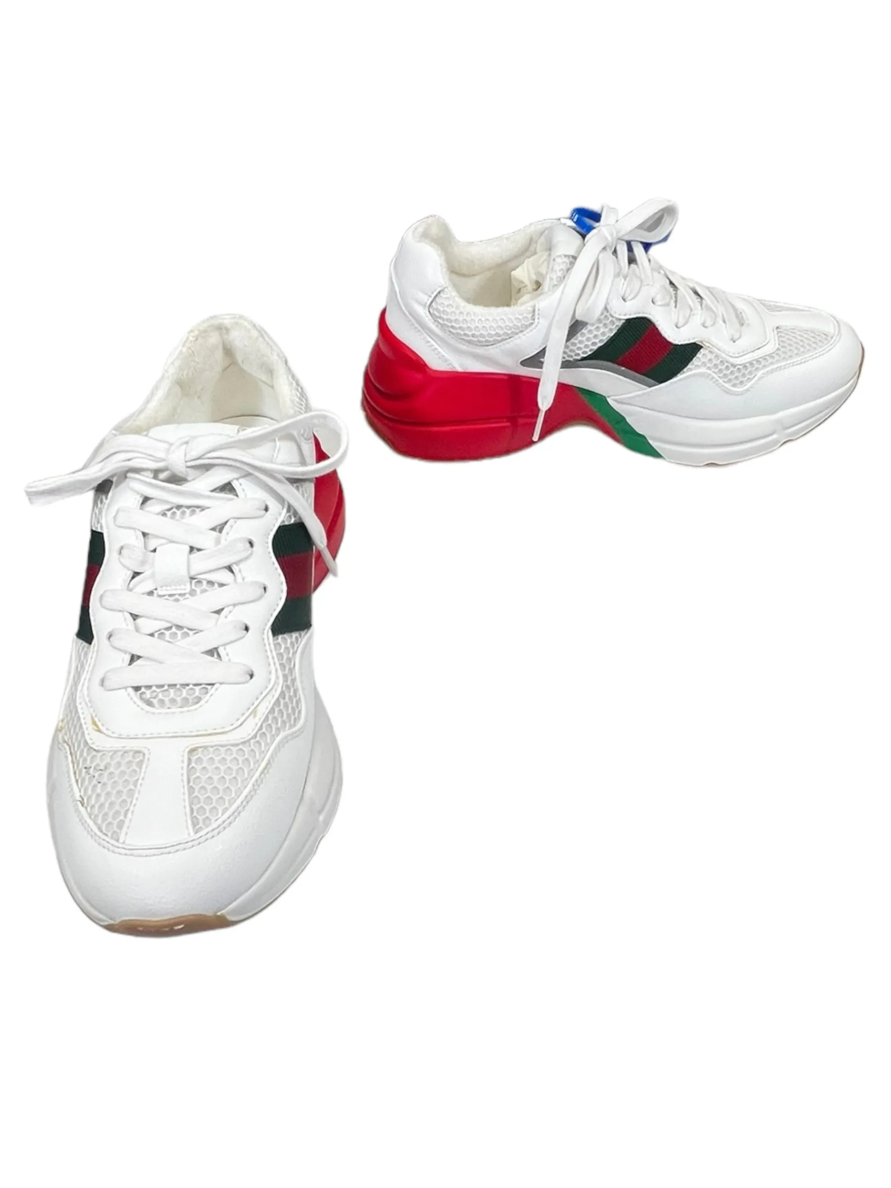 Green & Red Shoes Luxury Designer Gucci, Size 8.5