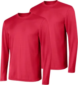 Hanes Sport Men's Long-Sleeve T-Shirt Pack, Cool DRI Moisture-Wicking Performance T-Shirts, Performance Tee, 2-Pack