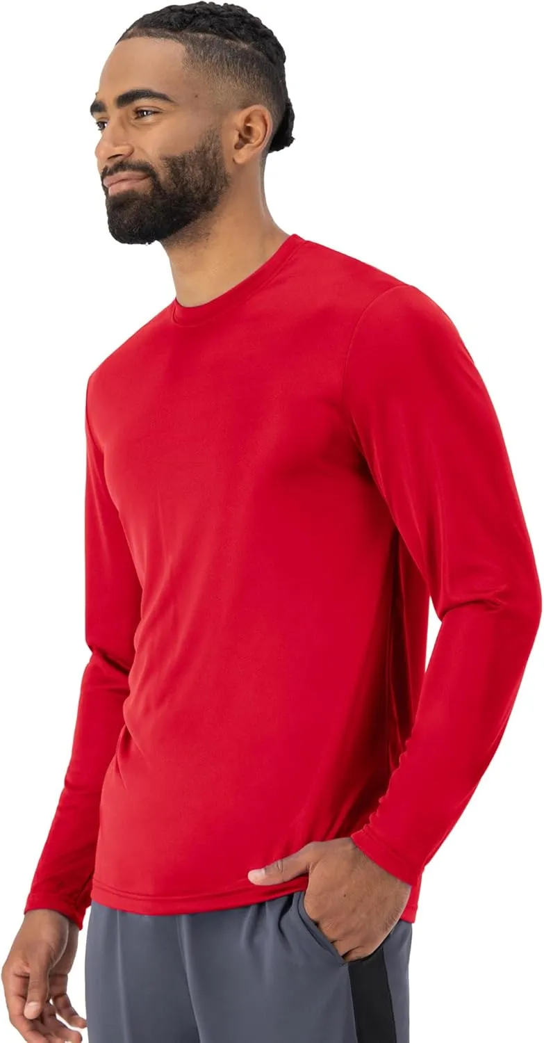Hanes Sport Men's Long-Sleeve T-Shirt Pack, Cool DRI Moisture-Wicking Performance T-Shirts, Performance Tee, 2-Pack