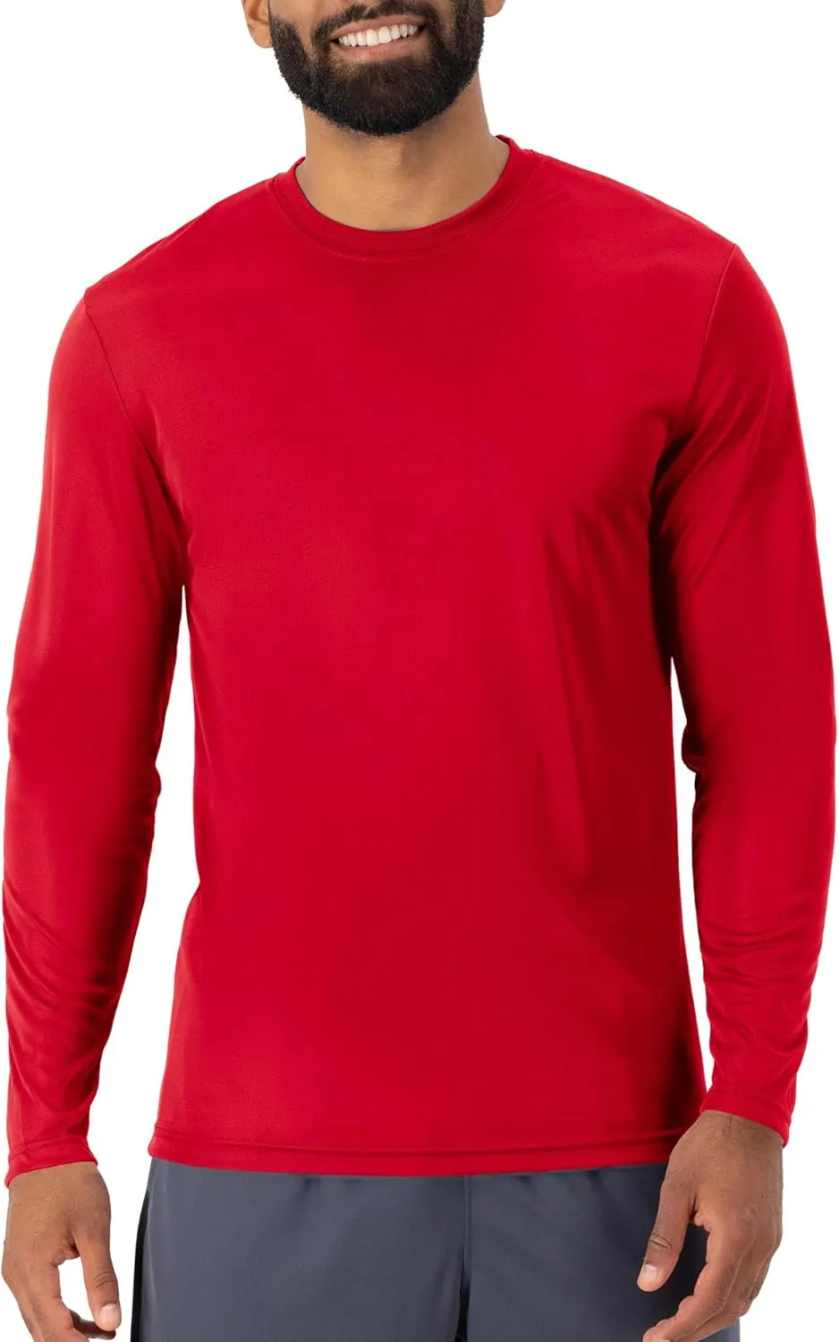 Hanes Sport Men's Long-Sleeve T-Shirt Pack, Cool DRI Moisture-Wicking Performance T-Shirts, Performance Tee, 2-Pack