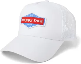 Happy Dad Hats for Men and Women, Available in Trucker Hat, 6 Panel Snapback Hat or Baseball Cap, Holiday & Birthday Gifts
