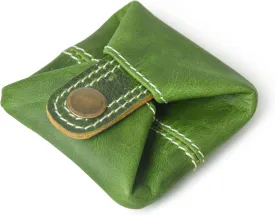Jajmo Legacy Leather Coin Pouch Change Holder Mini Pocket Wallet for Men Women (Green, Pack of 1)
