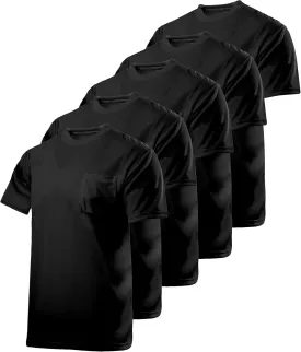 JORESTECH Pack of 5 Short Sleeve T-Shirts: The Ultimate Blend of Moisture-Wicking and Fast-Drying Comfort for All-Day Use