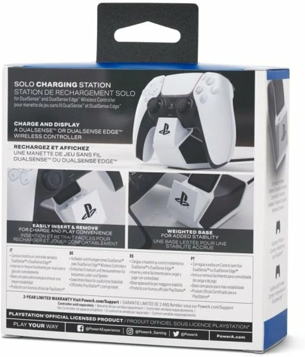 PowerA Solo Charging Station for DualSense Wireless Controllers - White