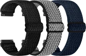 Quick Release Watch Band - Choice of Width -18mm 19mm 20mm 22mm 24mm Watch Bands, Solo Loop Adjustable Elastic Nylon Watch Straps Replacement Wristband for Men Women