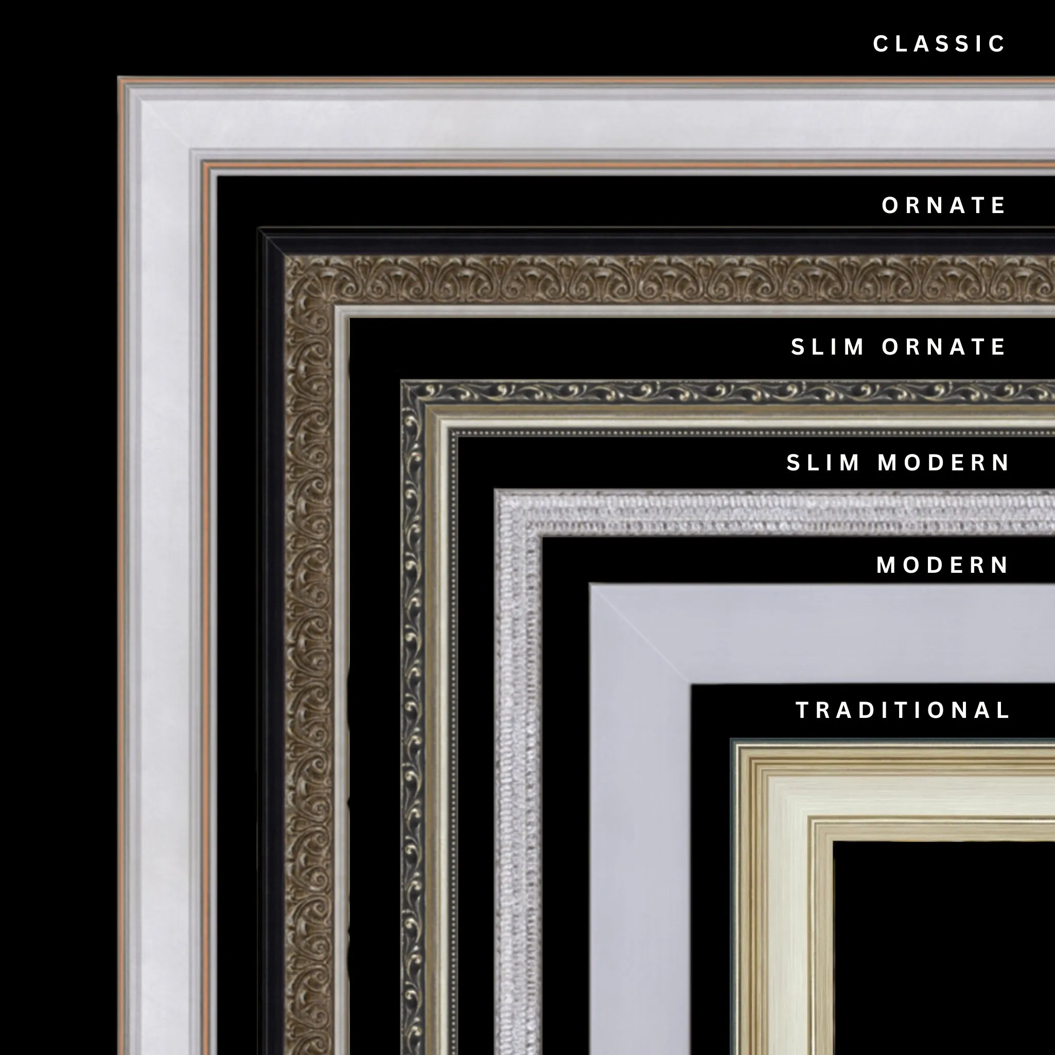 Silver 37x27 Picture Frame Ornate Traditional Classic Antique