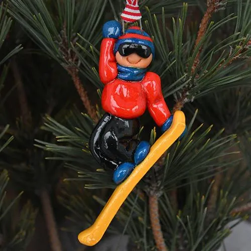 Snowboarder Male Christmas Ornament