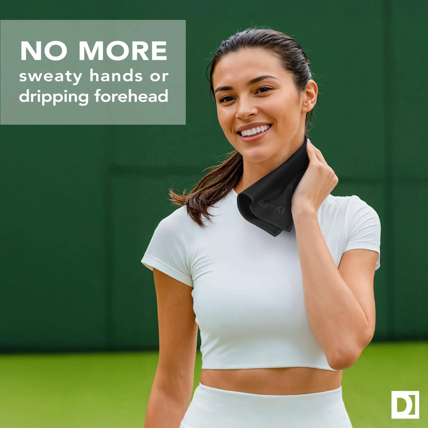 Sweat Absorbing Handkerchiefs - Quick-Dry Microfiber Sweat Rags & Towels for Face, Hands, & Body - Perfect for Gym, Sports, and Work (Black: 5 Pack)