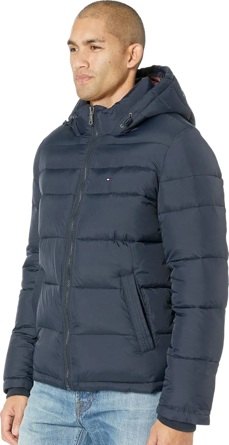 Tommy Hilfiger Men's Down Alternative Hooded Puffer Jacket (Standard and Big & Tall)