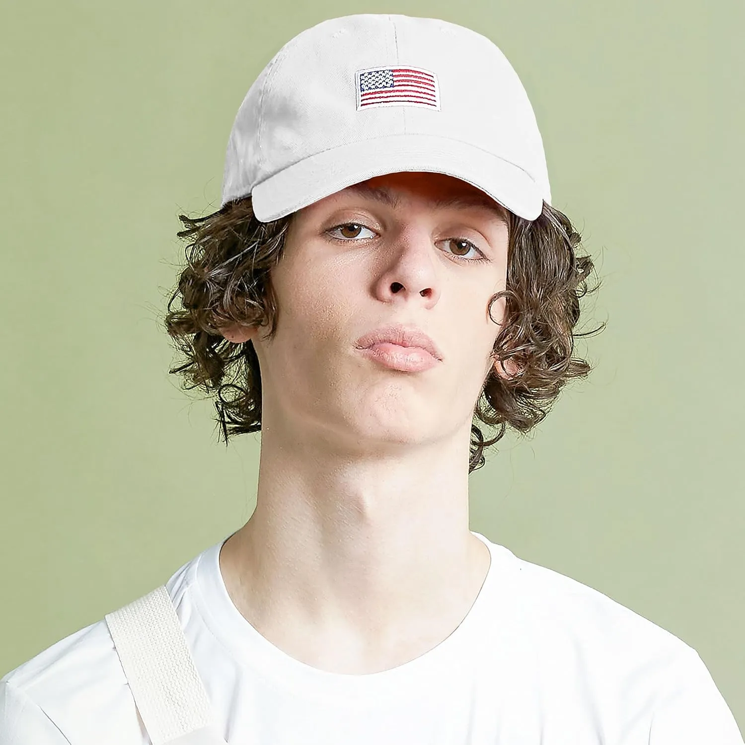 USA Flag & Embroidery Premium 100% Cotton Low Profile Adjustable Baseball Dad Cap